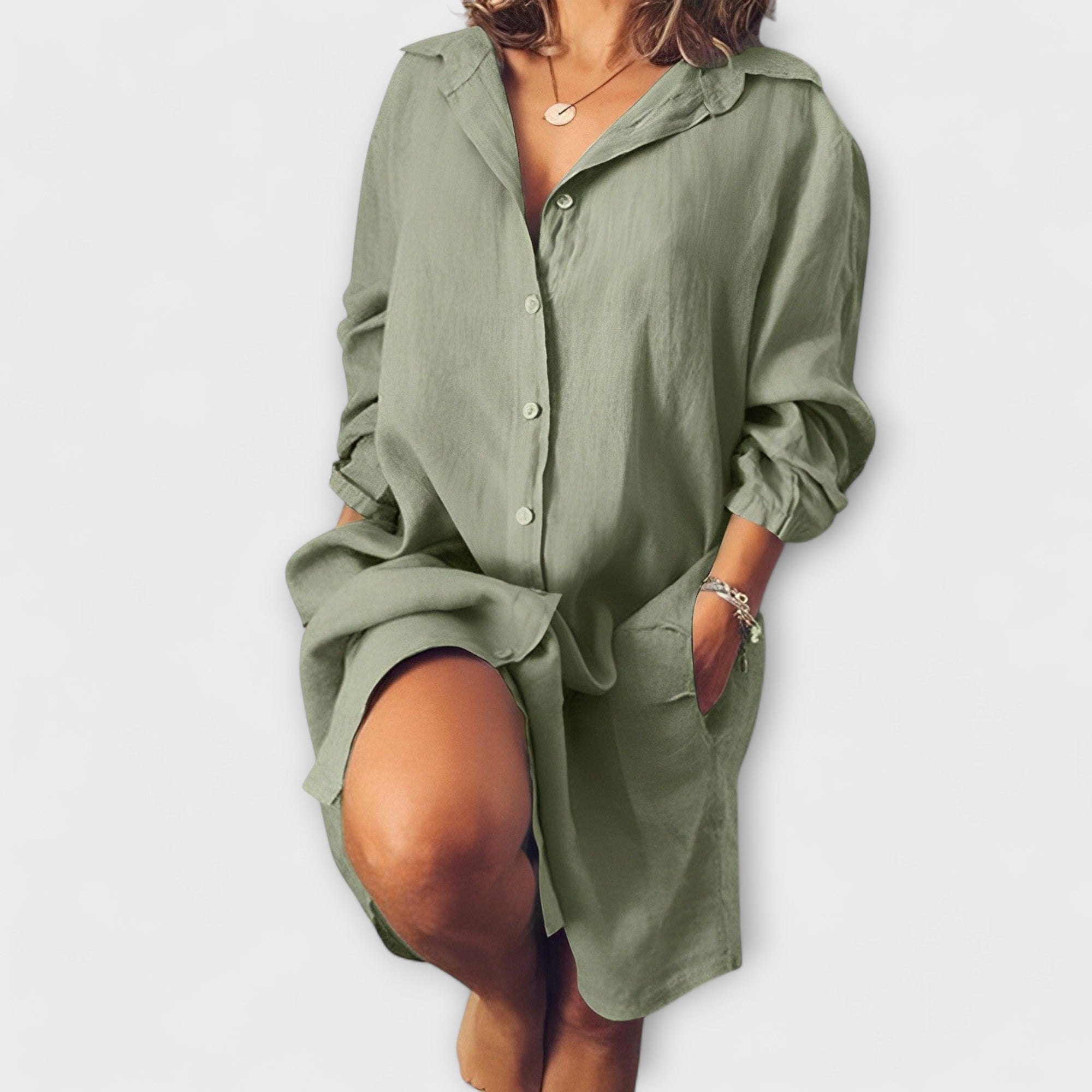 Casual Linen Blouse for Everyday Wear