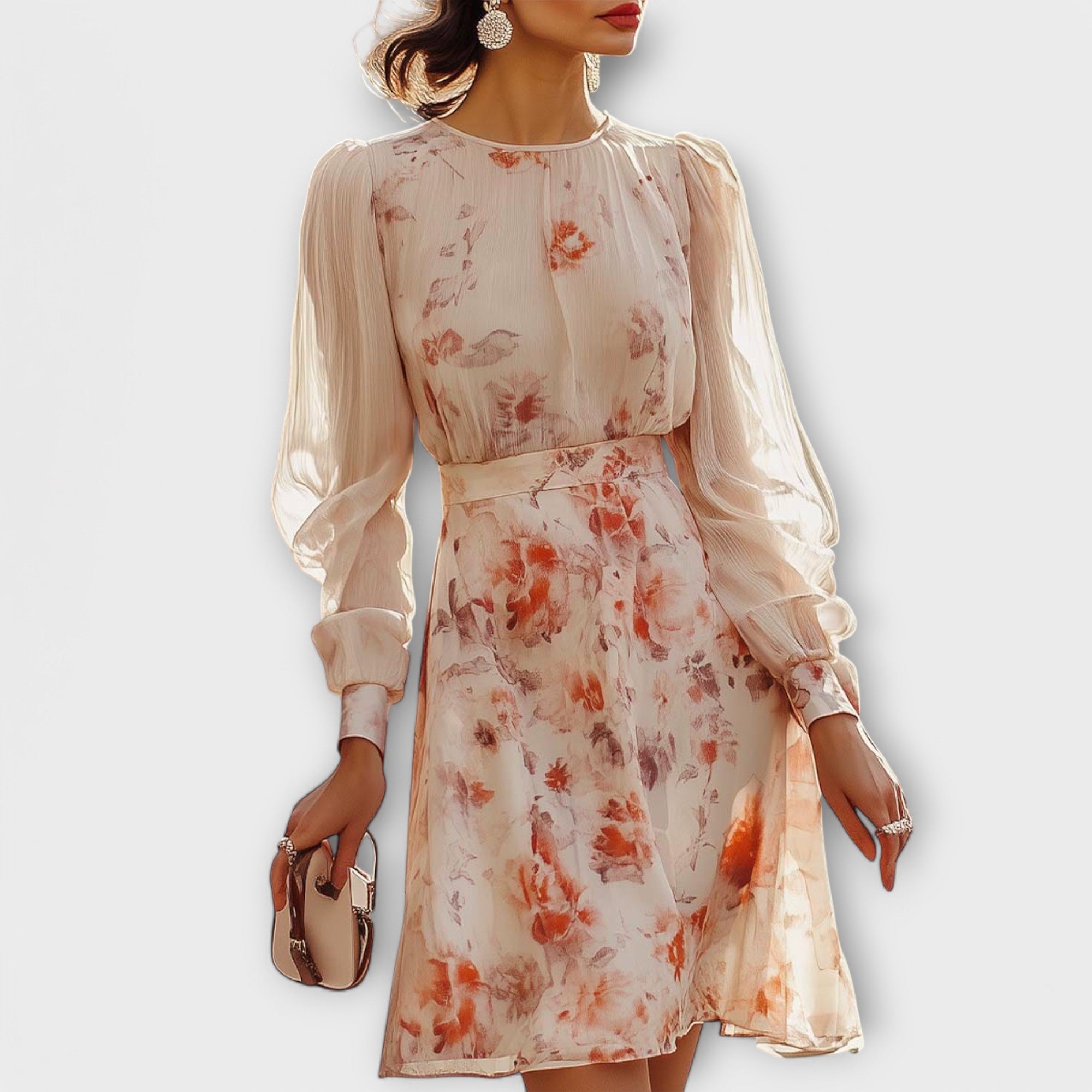 Floral ruffle dress